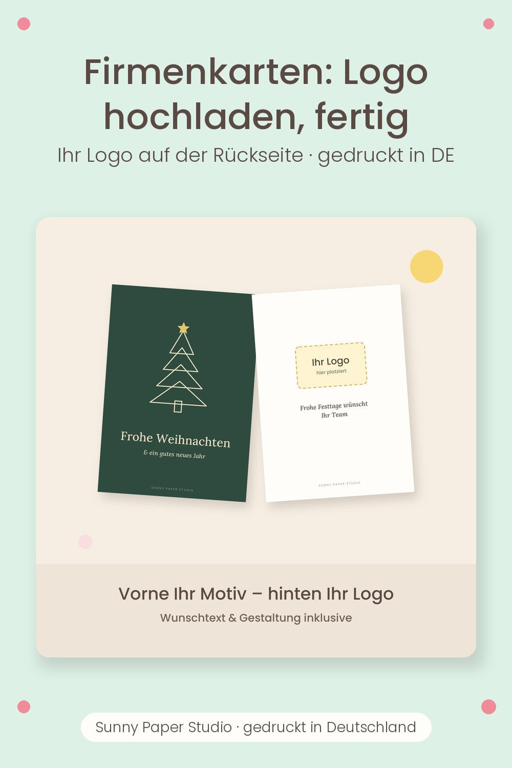 Firmenkarten Vorder- und Rückseite