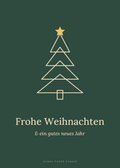 Weihnachtskarte Tannenbaum – Vorderseite