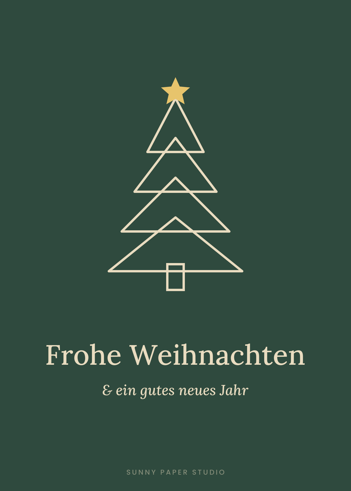 Weihnachtskarte Tannenbaum – Vorderseite
