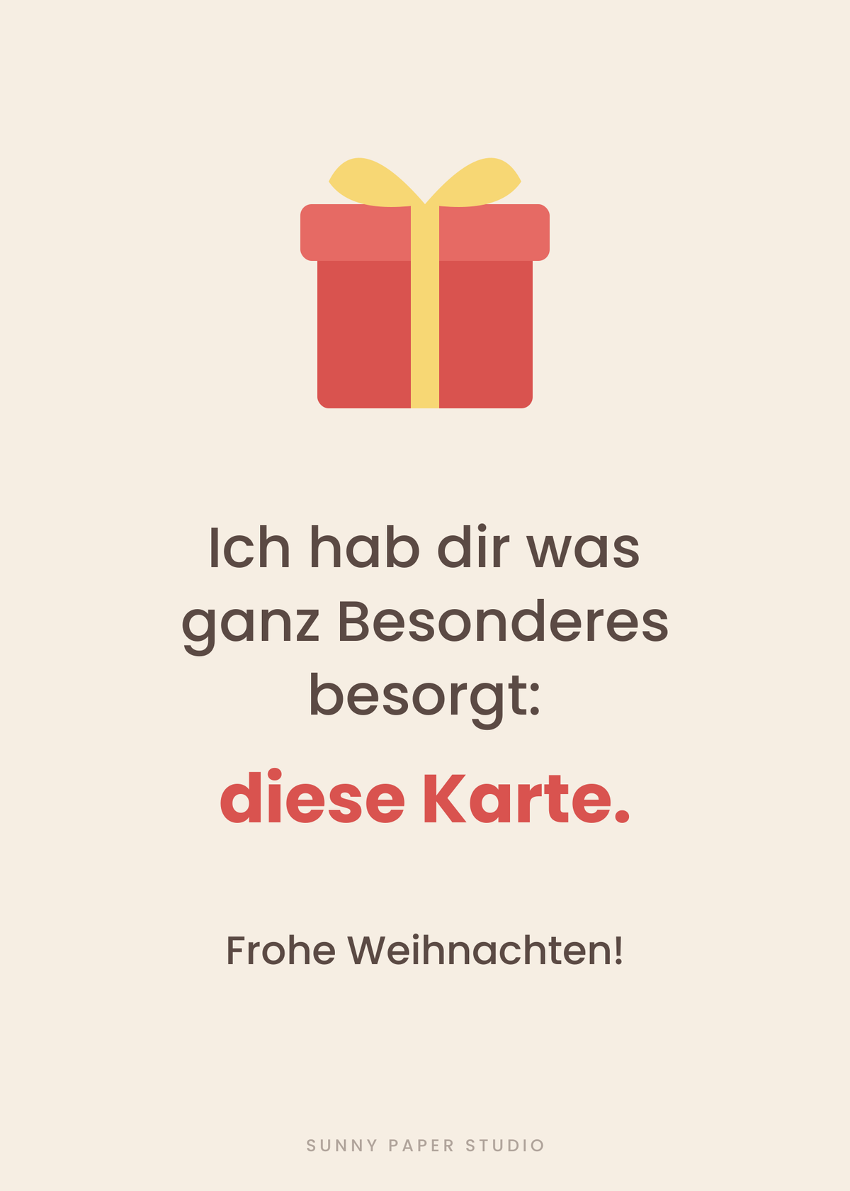 Lustige Weihnachtskarte – Vorderseite