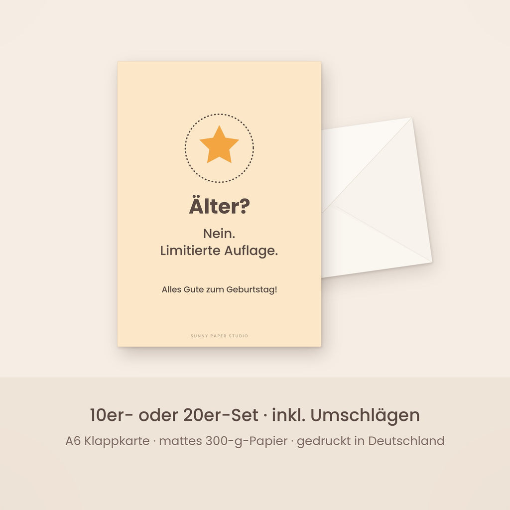 Lustige Geburtstagskarte mit Umschlag – Set