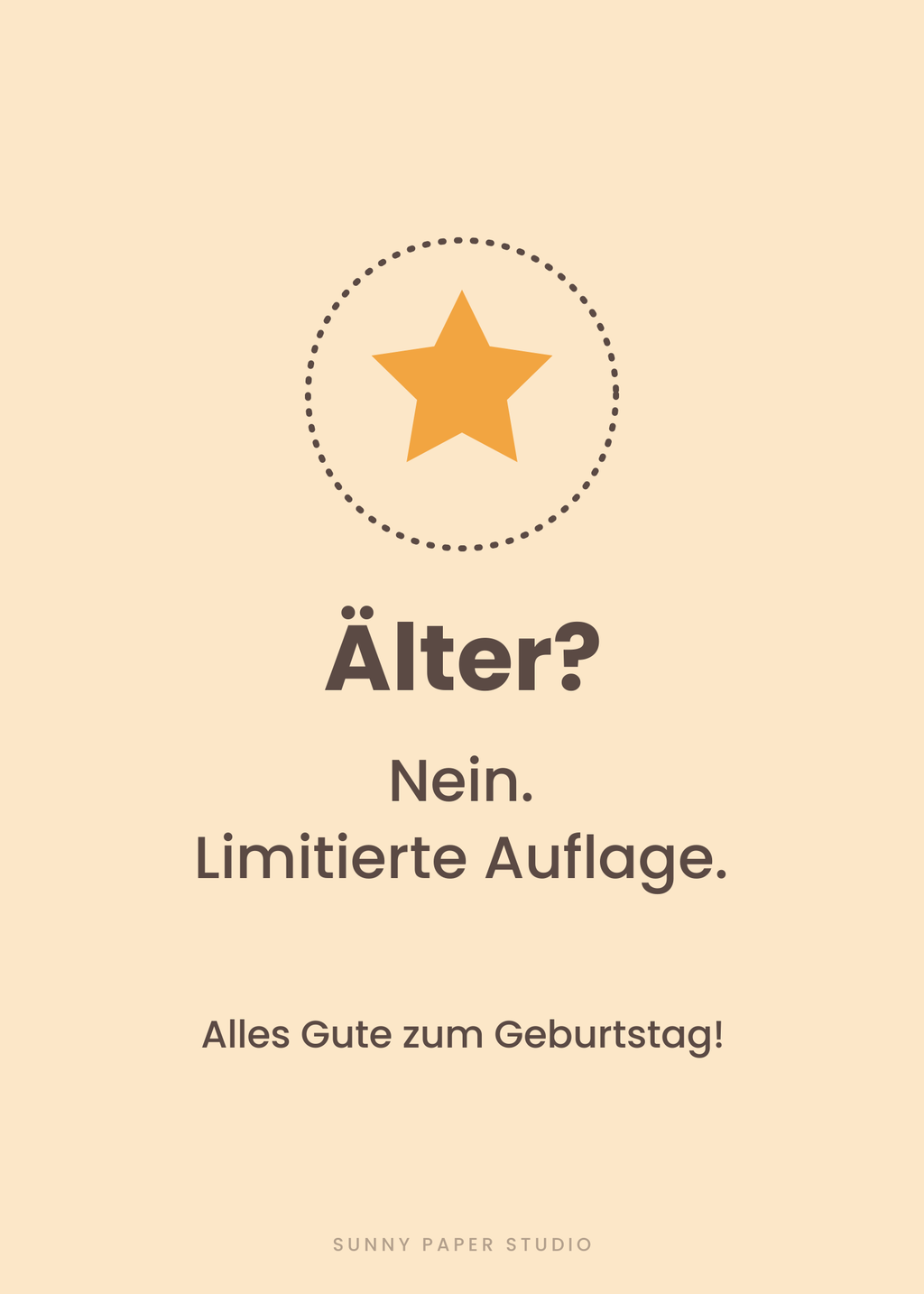 Lustige Geburtstagskarte – Vorderseite