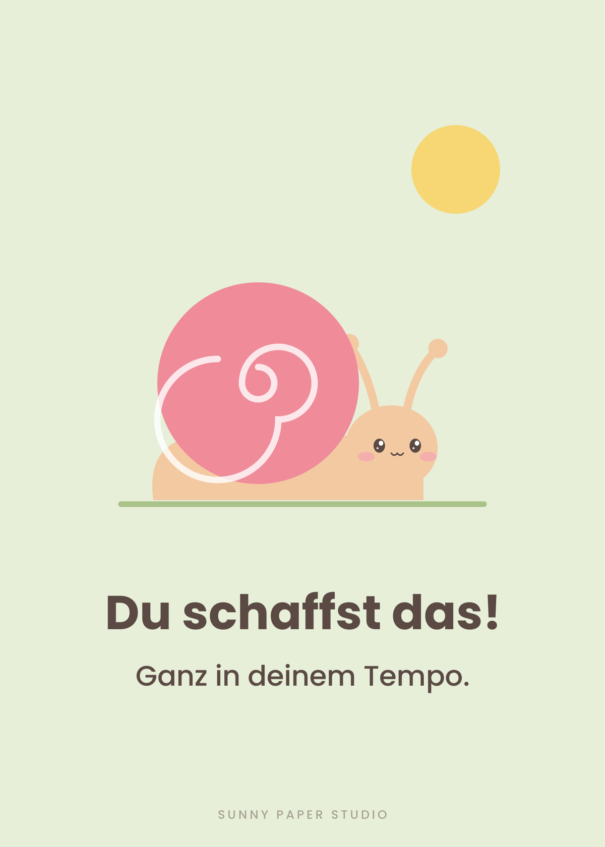 Mutmacher-Karte Schnecke – Vorderseite