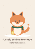 Weihnachtskarte Fuchs – Motiv