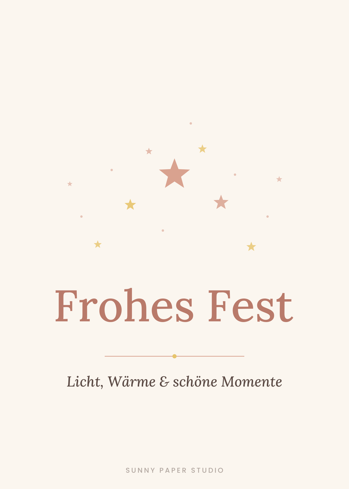 Weihnachtskarte elegant „Frohes Fest“ – Motiv