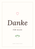 Dankeskarte minimalistisch – Vorderseite