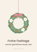 Weihnachtskarte Winterkranz – Vorderseite