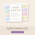 24 Advents-Aufgaben für Kinder – Kärtchen zum Ausdrucken, PDF-Download