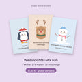 Weihnachts-Mix süß: 30 Karten mit 3 Motiven im Set