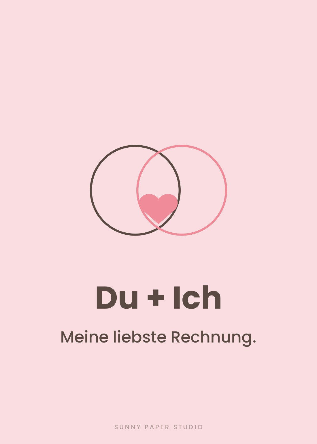 Postkarte Du + Ich – Meine liebste Rechnung.