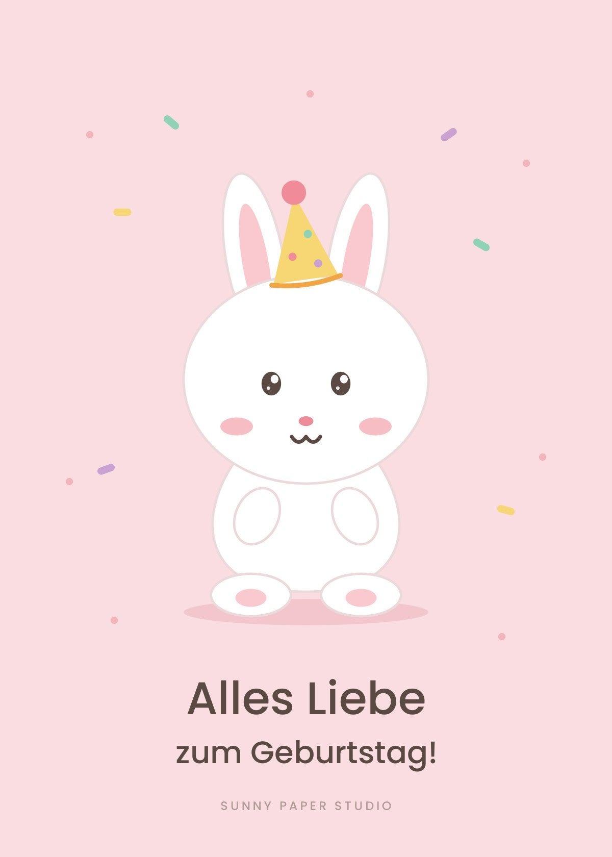 Postkarte Hase – Alles Liebe zum Geburtstag!