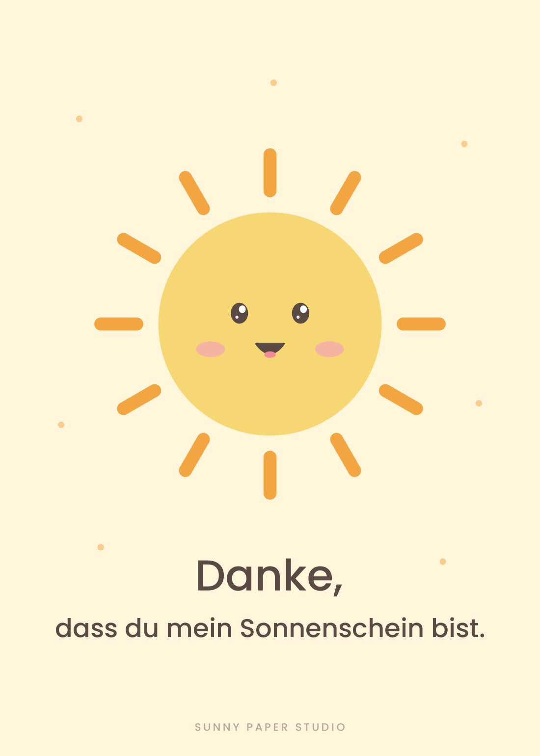 Postkarte Sonne – Danke, dass du mein Sonnenschein bist.