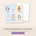 8 Weihnachtspostkarten zum Ausdrucken – PDF-Download